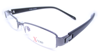 China eyewear eyeglasses glasses frame optical lens OEM suppliy X-tran Metal Gray Semi-rimless Size 53 18-138