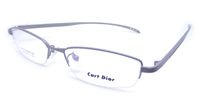 China eyewear eyeglasses glasses frame optical lens OEM suppliy Cart Dior Titanium Gray Semi-rimless Size 53 17-140